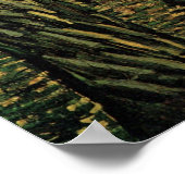 Pine Trees Red Sky Setting Sun by Vincent van Gogh Poster (Ecke)