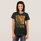 Pine Trees Red Sky Setting Sun by Vincent van Gogh T-Shirt (Vorne ganz)