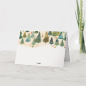 Pine Trees Rustic Woodlands Christmas Karte (Rückseite)