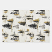 Pine trees scenery landscape geschenkpapier set (Vorderseite 3)