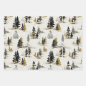 Pine trees scenery landscape geschenkpapier set (Vorderseite)