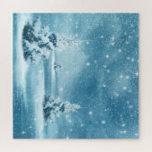 Pine Trees & Snow Jigsaw Puzzle (Horizontal)