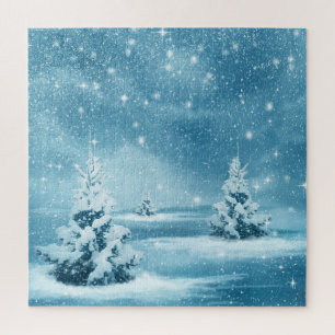 Pine Trees & Snow Jigsaw Puzzle