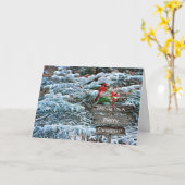 Pine Trees Snow Kardinal Weihnachtskarte Karte (Gelbe Blume)