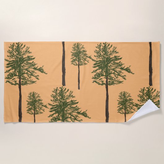 Pine Trees Strandtuch (Vorderseite)