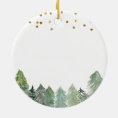 Pine Trees Taufe Ornament Gott segne Ornament (Hinten)