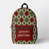 Pine Trees und Harlequin Backpack Bedruckter Rucksack (Vorderseite)