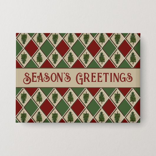 Pine Trees und Harlequin Button (Vorderseite)