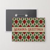 Pine Trees und Harlequin Button (Vorderseite/Rückseite)