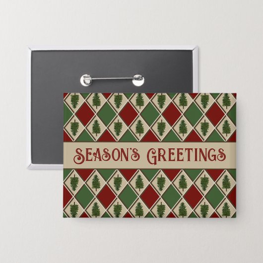 Pine Trees und Harlequin Button (Vorderseite/Rückseite)