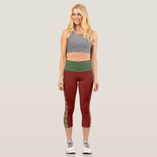 Pine Trees und Harlequin Capri Leggings (Vorderseite)
