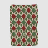 Pine Trees und Harlequin Golf Towel Golfhandtuch (Vorderseite)