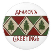 Pine Trees und Harlequin Keramik Knob Keramikknauf (Vorderseite)