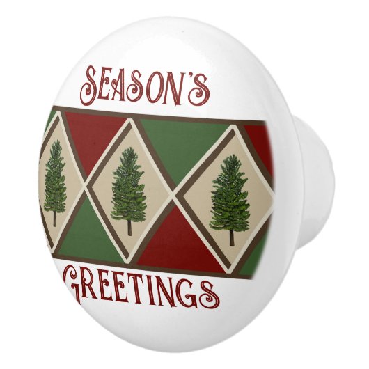 Pine Trees und Harlequin Keramik Knob Keramikknauf (Rechts)