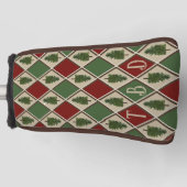 Pine Trees und Harlequin Putter Golf Head Cover Golf Headcover (Vorderseite)