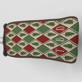 Pine Trees und Harlequin Putter Golf Head Cover Headcover