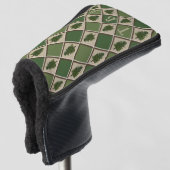 Pine Trees und Harlequin Putter Golf Head Cover Headcover (3/4 Vorderseite)