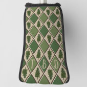 Pine Trees und Harlequin Putter Golf Head Cover Headcover (Rotieren 90)