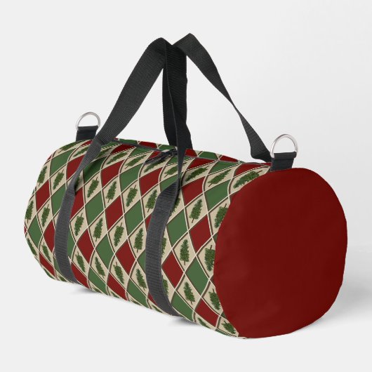 Pine Trees und Harlequin Small Duffel Bag Duffle Bag (Linke Seite)