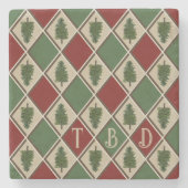 Pine Trees und Harlequin Stone Untersetzer (Vorderseite)