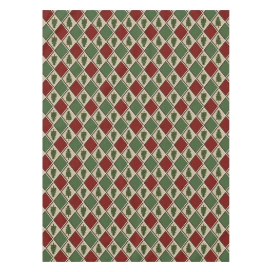 Pine Trees und Harlequin Tablecloth Tischdecke (Vorderseite)
