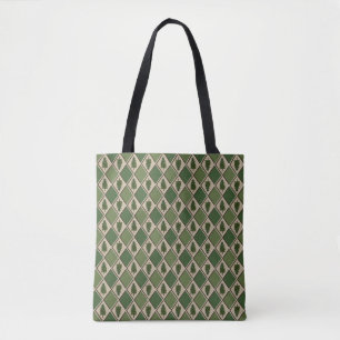 Pine Trees und Harlequin Tote Bag Tasche