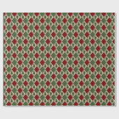 Pine Trees und Harlequin Wrapping Paper Geschenkpapier (Flach)