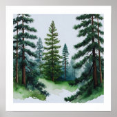 Pine Trees Wall Art Poster (Vorne)