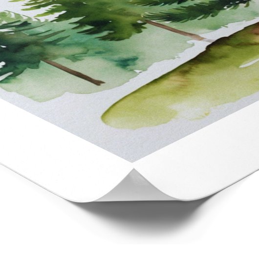 Pine Trees Wall Art Poster (Ecke)
