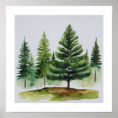 Pine Trees Wall Art Poster (Vorne)