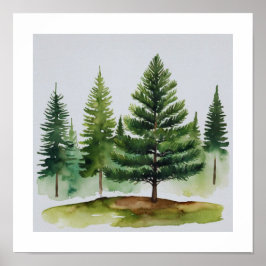 Pine Trees Wall Art Poster