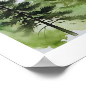 Pine Trees Wall Art Poster (Ecke)