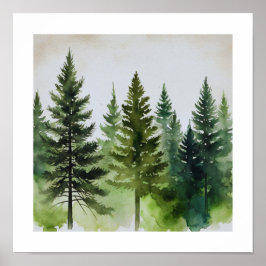 Pine Trees Wall Art Poster