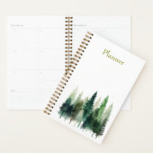 Pine Trees Watercolor Annual Planner Planer (Anzeige)