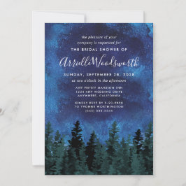 Pine Trees Watercolor Bridal Dusche Einladungen
