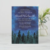 Pine Trees Watercolor Bridal Dusche Einladungen (Stehend Vorderseite)