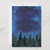 Pine Trees Watercolor Bridal Dusche Einladungen (Rückseite)