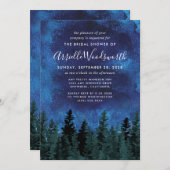 Pine Trees Watercolor Bridal Dusche Einladungen (Vorne/Hinten)