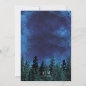 Pine Trees Watercolor Rustikale Einladungen für Ho (Rückseite)