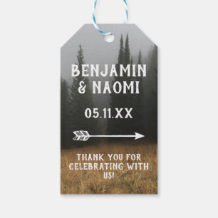Pine Trees Wedding Vielen Dank für Ihre Tags Geschenkanhänger