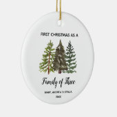 Pine Trees Weihnachten als Familie von drei Keramik Ornament (Rechts)