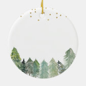 Pine Trees Weihnachten Verlobtes Ornament Geschenk (Hinten)