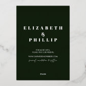 Pine Trees Weihnachts Winter Grün Save the Date Folieneinladung (Rückseite)