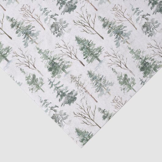 Pine Trees Winterschnee Weihnachten Seidenpapier (Ausschnitt)