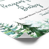 Pine Trees Woodland Gebete für Baby-Zeichen Poster (Ecke)