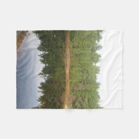 Pine Treflection Lake Fleecedecke (Vorderseite (Horizontal))