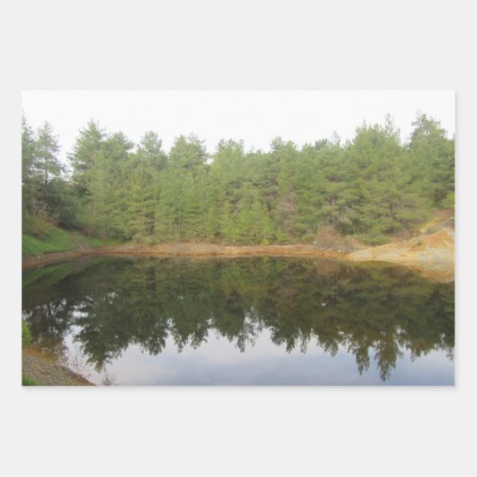 Pine Treflection Lake Geschenkpapier Set (Vorderseite)