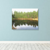 Pine Treflection Lake Leinwanddruck (Insitu (Holzboden))
