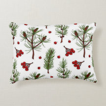 Pine und Berries Akzent Throw Kissen
