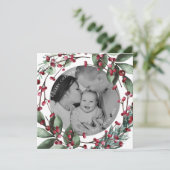 Pine und Berries Einladung (Stehend Vorderseite)